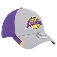 NBA Gray/Purple Los Angeles Lakers Active Trim 39THIRTY Flex Hat