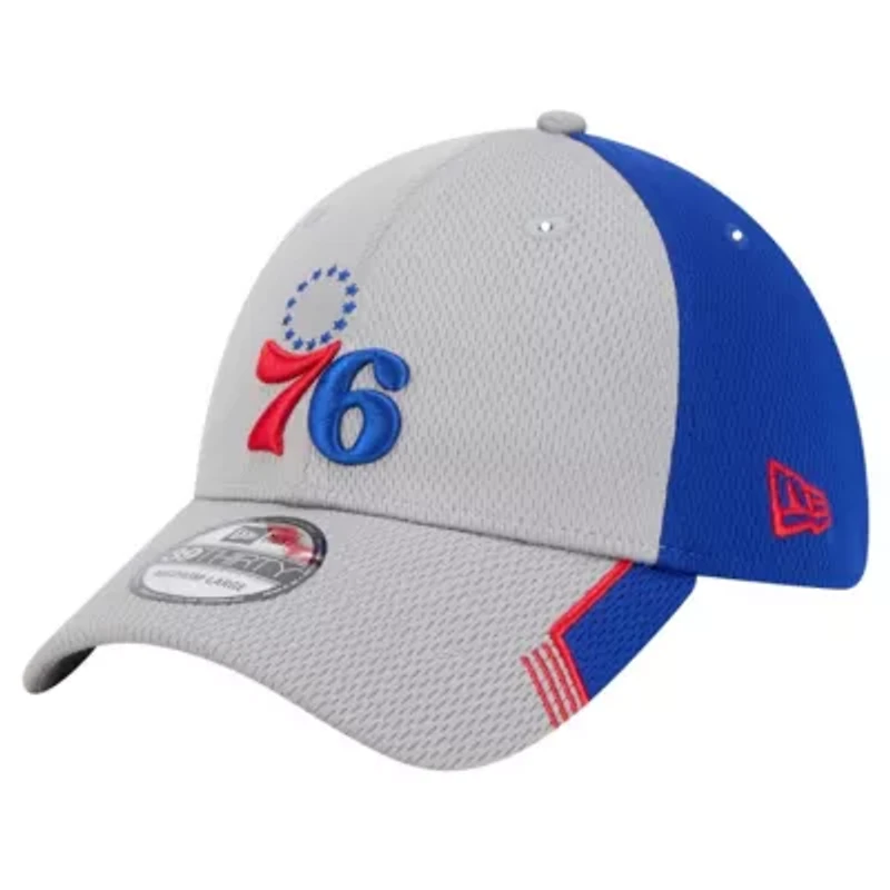 NBA Gray/Royal Philadelphia 76ers Active Trim 39THIRTY Flex Hat