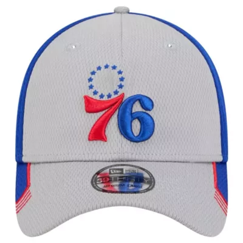 NBA Gray/Royal Philadelphia 76ers Active Trim 39THIRTY Flex Hat