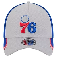 NBA Gray/Royal Philadelphia 76ers Active Trim 39THIRTY Flex Hat