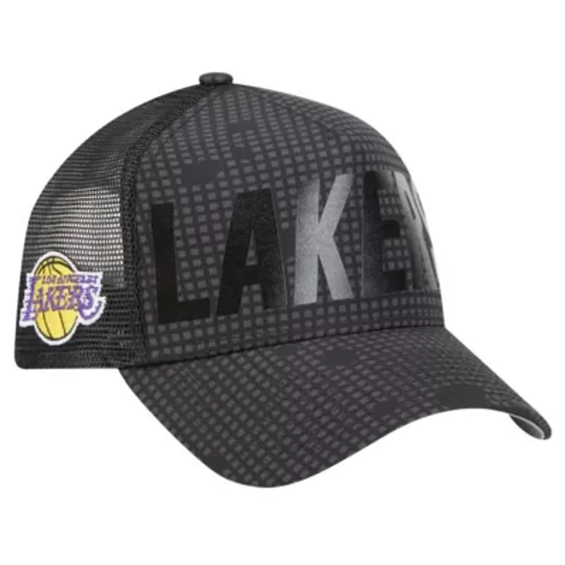 NBA Los Angeles Lakers Midnight Ink Tonal A-Frame Trucker 9FORTY Adjustable Hat