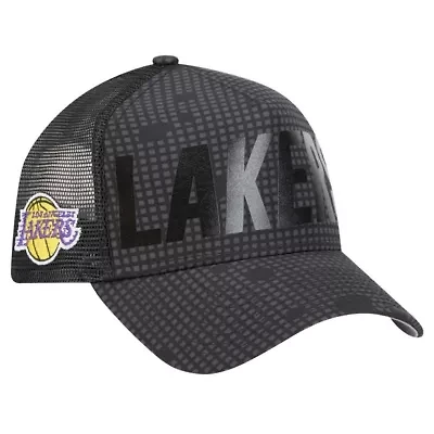 NBA Los Angeles Lakers Midnight Ink Tonal A-Frame Trucker 9FORTY Adjustable Hat
