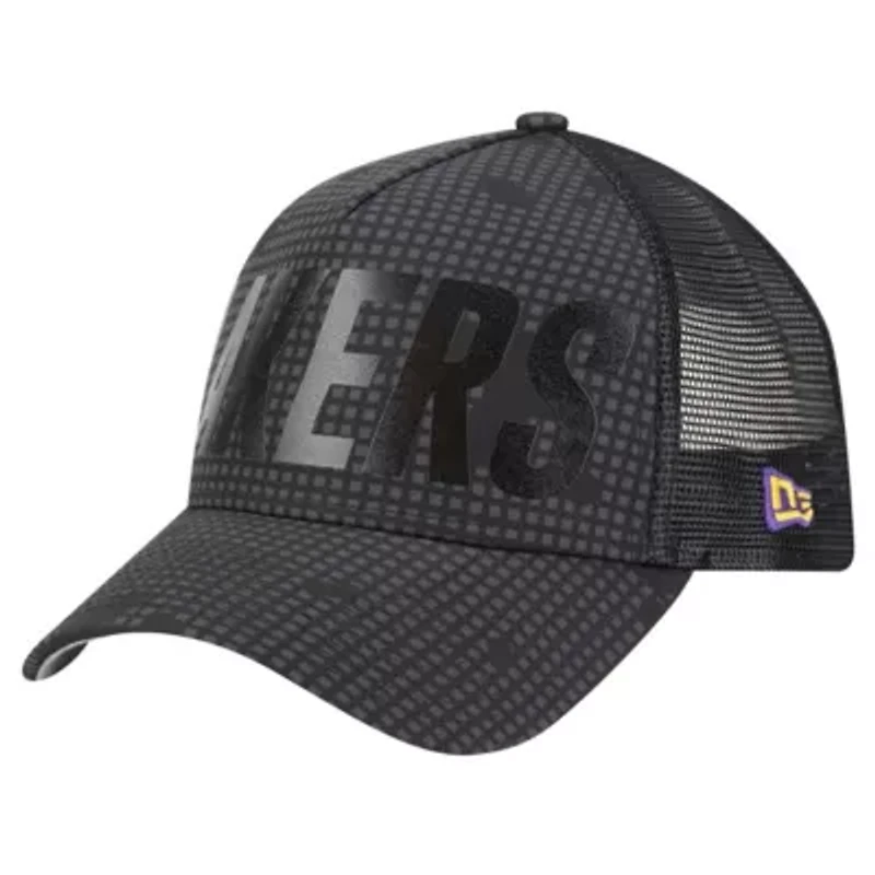 NBA Los Angeles Lakers Midnight Ink Tonal A-Frame Trucker 9FORTY Adjustable Hat