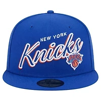 NBA New York Knicks Sport Night Script Sided 59FIFTY Fitted Hat
