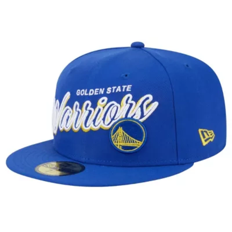 NBA Golden State Warriors Sport Night Script Sided 59FIFTY Fitted Hat
