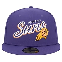 NBA Phoenix Suns Sport Night Script Sided 59FIFTY Fitted Hat