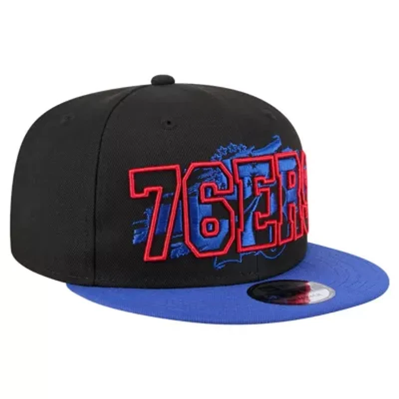 NBA Black/Royal Philadelphia 76ers Sport Night Splatter 2-Tone 9FIFTY Snapback Hat