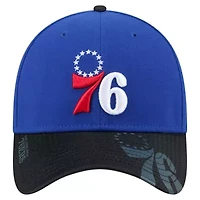 NBA Royal/Black Philadelphia 76ers Sport Night Visor Hit 39THIRTY Flex Hat