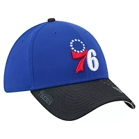 NBA Royal/Black Philadelphia 76ers Sport Night Visor Hit 39THIRTY Flex Hat