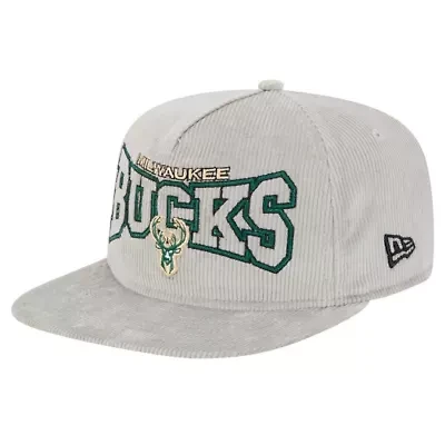 NBA Milwaukee Bucks Throwback Corduroy Golfer Snapback Hat
