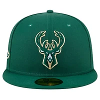 NBA Hunter Milwaukee Bucks Throwback Pennant 59FIFTY Fitted Hat