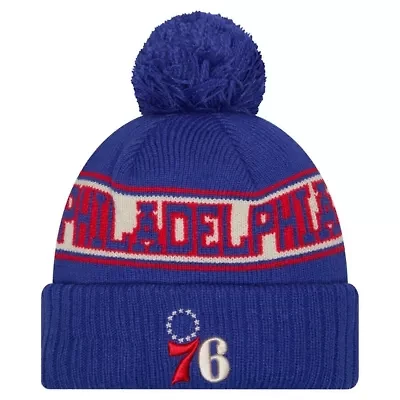 NBA Philadelphia 76ers Throwback Retro Cuffed Knit Hat with Pom