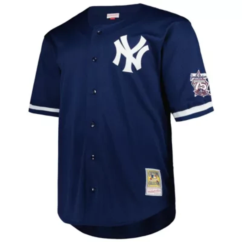 MLB Derek Jeter New York Yankees Big & Tall Cooperstown Collection Mesh Batting Practice Jersey