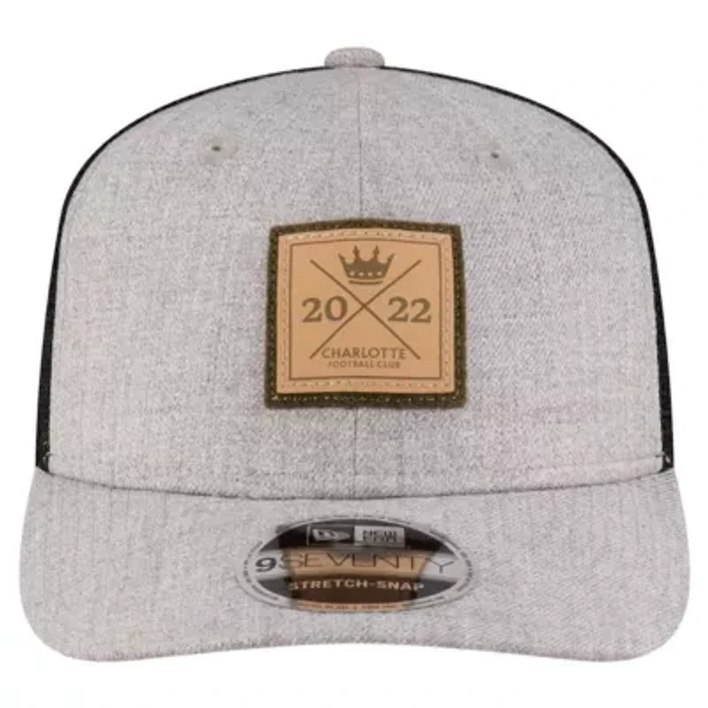 MLS Heather Charlotte FC 9SEVENTY Stretch-Snap Adjustable Hat