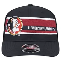 NCAA Black/Garnet Florida State Seminoles Striped 9SEVENTY Trucker Stretch-Snap Adjustable Hat