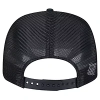NCAA Black/Navy Michigan Wolverines Striped 9SEVENTY Trucker Stretch-Snap Adjustable Hat