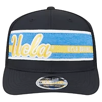 NCAA Black/Blue UCLA Bruins Striped 9SEVENTY Trucker Stretch-Snap Adjustable Hat