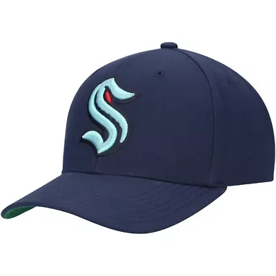 NHL Deep Sea Seattle Kraken Team Ground Pro Adjustable Hat