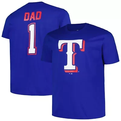 MLB Texas Rangers Big & Tall #1 Dad T-Shirt