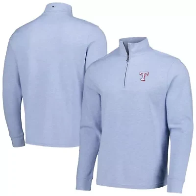 MLB Vineyard Vines Light Texas Rangers Saltwater Quarter-Zip Jacket