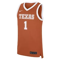 NCAA Nike #1 Texas Longhorns Road Replica Jersey