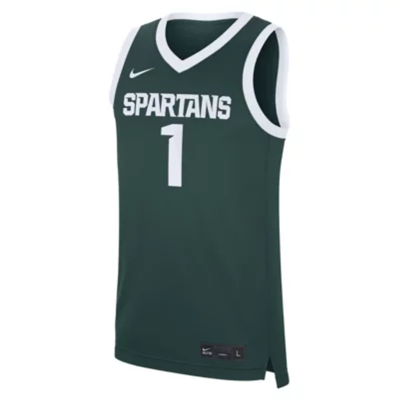 NCAA Nike #1 Michigan State Spartans Road Replica Jersey