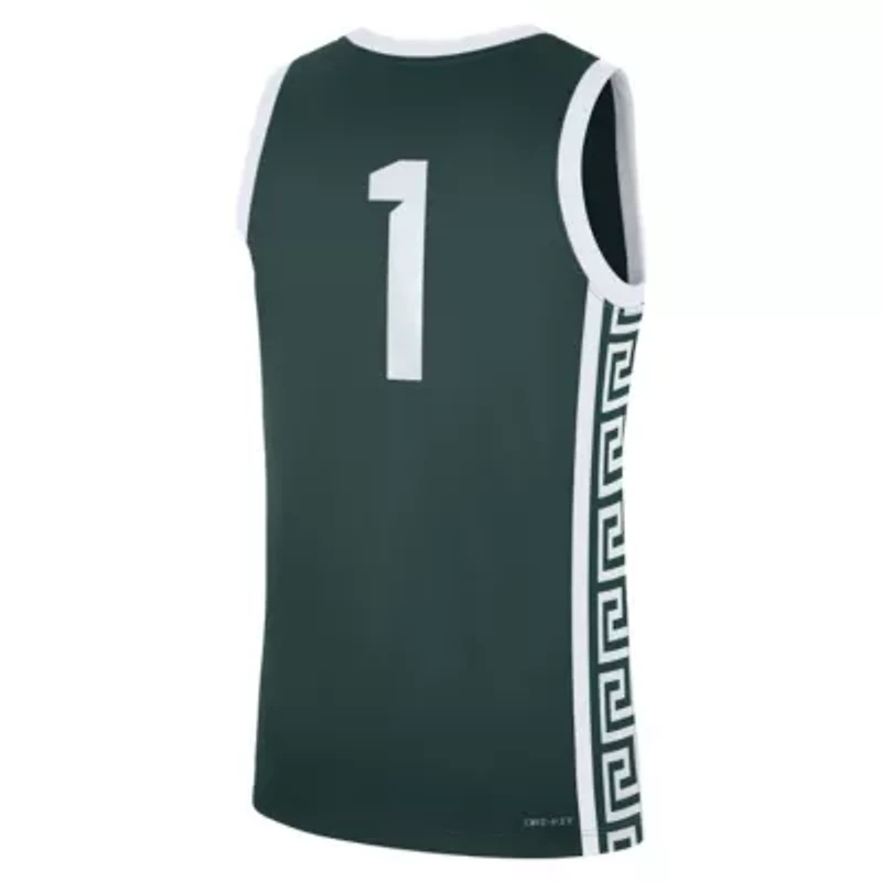 NCAA Nike #1 Michigan State Spartans Road Replica Jersey