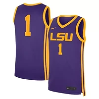 NCAA Nike #1 LSU Tigers Road Replica Jersey