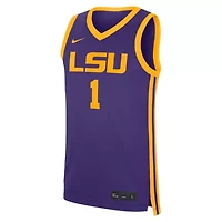 NCAA Nike #1 LSU Tigers Road Replica Jersey