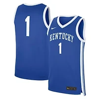 NCAA Nike #1 Kentucky Wildcats Road Replica Jersey