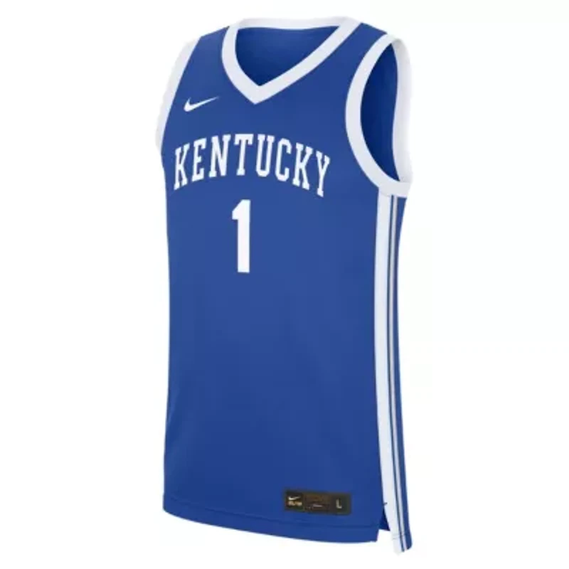 NCAA Nike #1 Kentucky Wildcats Road Replica Jersey