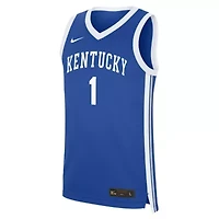 NCAA Nike #1 Kentucky Wildcats Road Replica Jersey