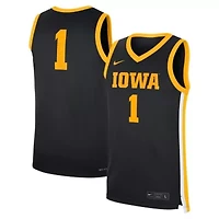 NCAA Nike #1 Iowa Hawkeyes Road Replica Jersey