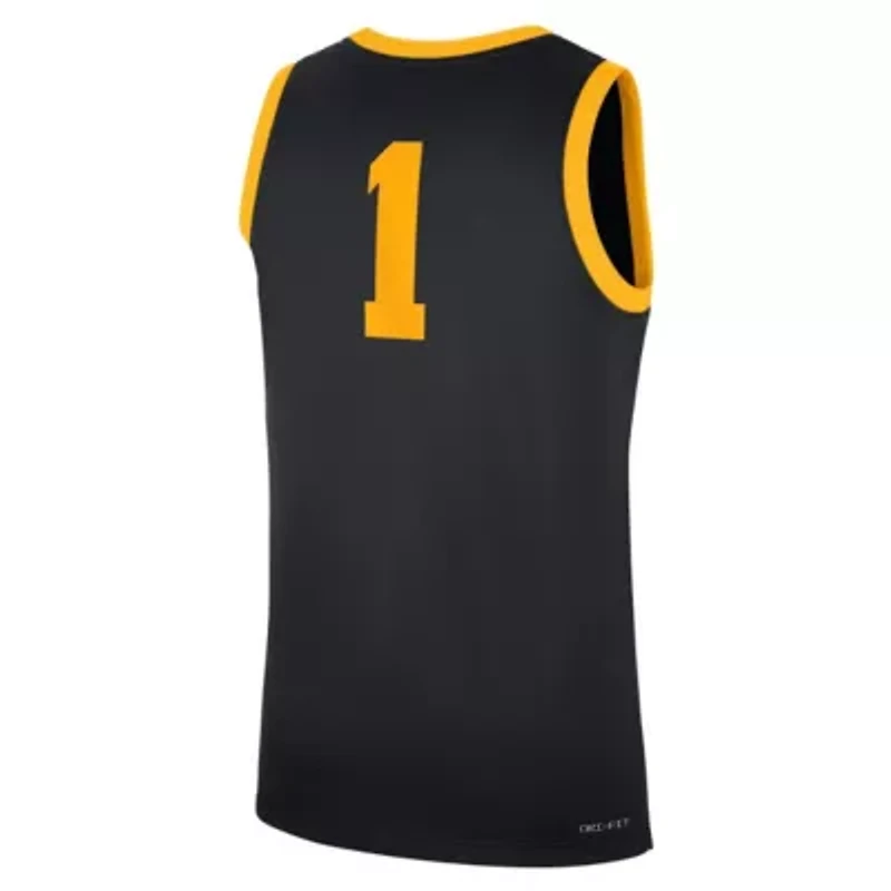 NCAA Nike #1 Iowa Hawkeyes Road Replica Jersey