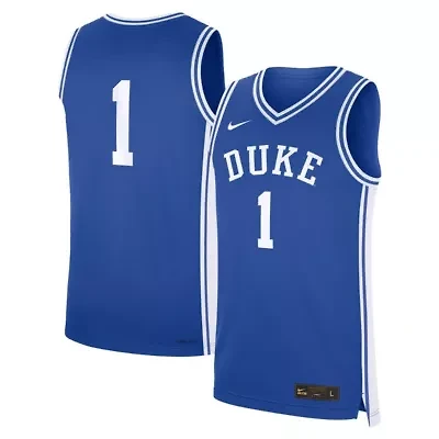 Duke Blue Devils NCAA Nike #1 Road Replica Jersey