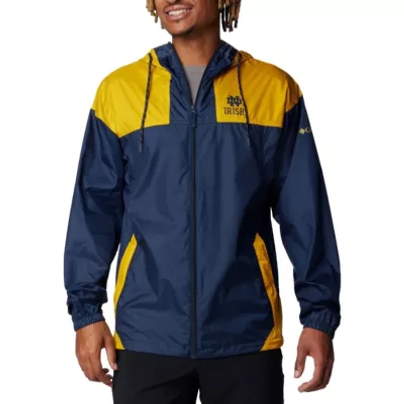 NCAA Notre Dame Fighting Irish Flash Challenger Omni-Shade Full-Zip Windbreaker Hoodie Jacket