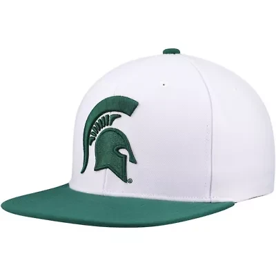 NCAA White/Green Michigan State Spartans 2-Tone 2.0 Snapback Hat