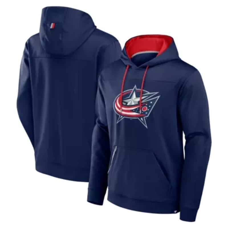 NHL Fanatics Columbus Jackets Defender Pullover Hoodie