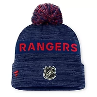NHL Fanatics New York Rangers Authentic Pro Alternate Logo Cuffed Knit Hat with Pom