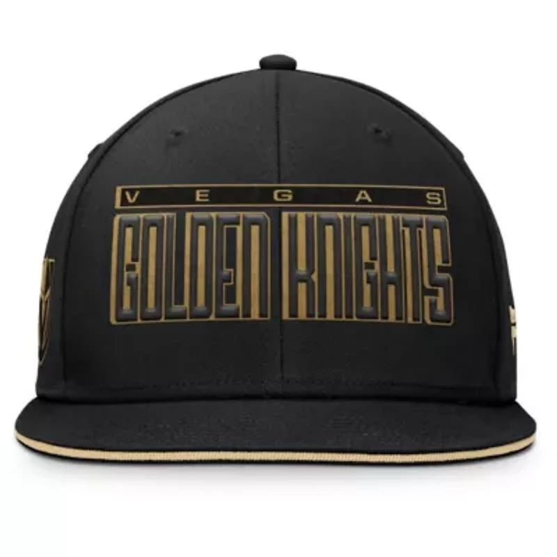 NHL Fanatics Vegas Golden Knights Fundamental Gino Stack Text Snapback Hat