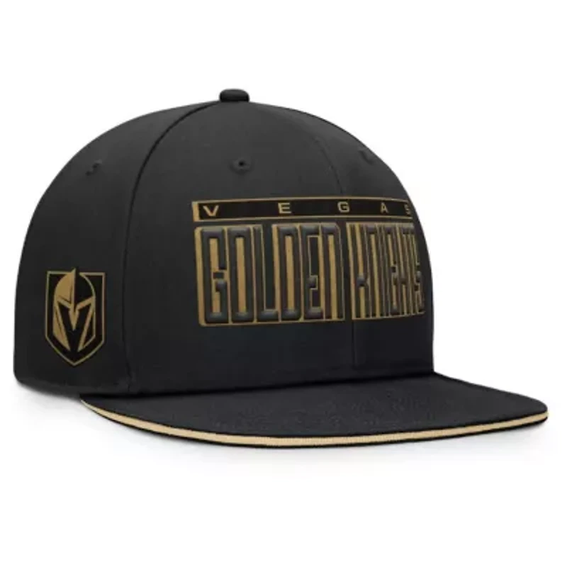 NHL Fanatics Vegas Golden Knights Fundamental Gino Stack Text Snapback Hat