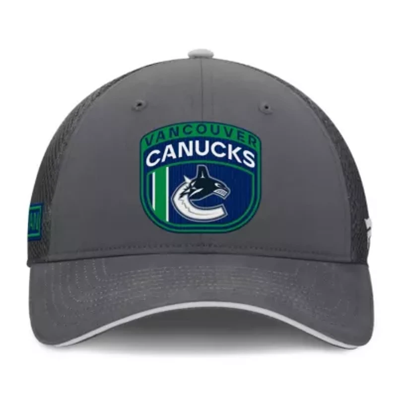 NHL Fanatics Vancouver Canucks Authentic Pro Home Ice Trucker Adjustable Hat