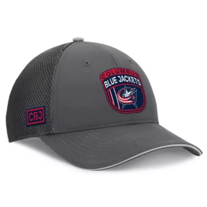 NHL Fanatics Columbus Jackets Authentic Pro Home Ice Trucker Adjustable Hat