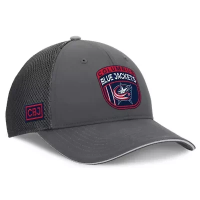 NHL Fanatics Columbus Jackets Authentic Pro Home Ice Trucker Adjustable Hat