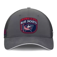 NHL Fanatics Columbus Jackets Authentic Pro Home Ice Trucker Adjustable Hat