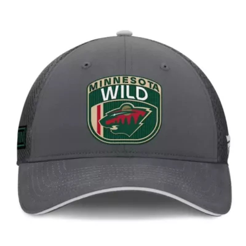 NHL Fanatics Minnesota Wild Authentic Pro Home Ice Trucker Adjustable Hat