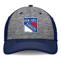 NHL Fanatics Gray/Navy New York Rangers Fundamental Top Shelf 2-Tone Flex Hat