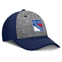 NHL Fanatics Gray/Navy New York Rangers Fundamental Top Shelf 2-Tone Flex Hat