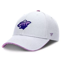 NHL Fanatics Minnesota Wild Authentic Pro Hockey Fights Cancer Adjustable Hat
