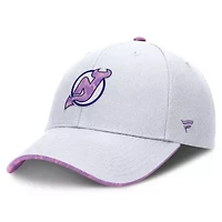 NHL Fanatics New Jersey Devils Authentic Pro Hockey Fights Cancer Adjustable Hat